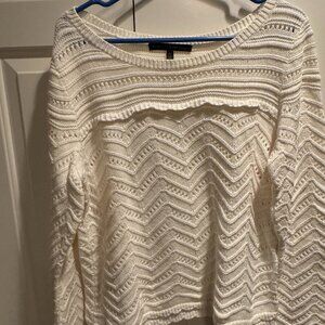 White House Black Market Cream Sweater